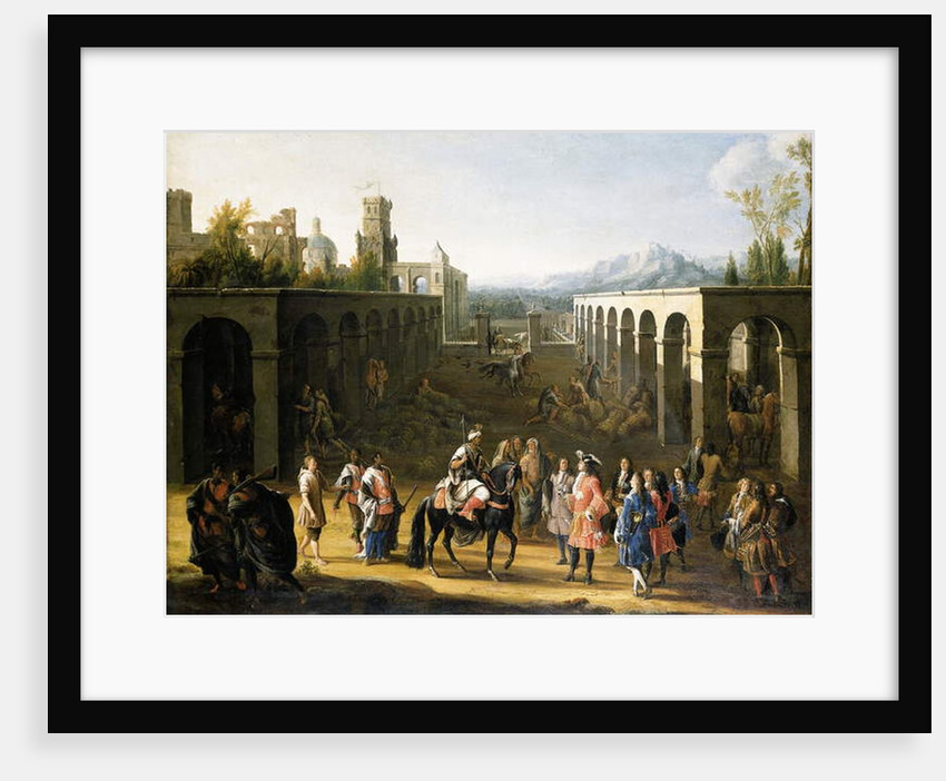 The reception of Francois Pidou de Saint Olon, Ambassador of King Louis XIV of France, by Sultan Moulay Ismael of Morocco on 19 June 1693 by Pierre-Denis Martin