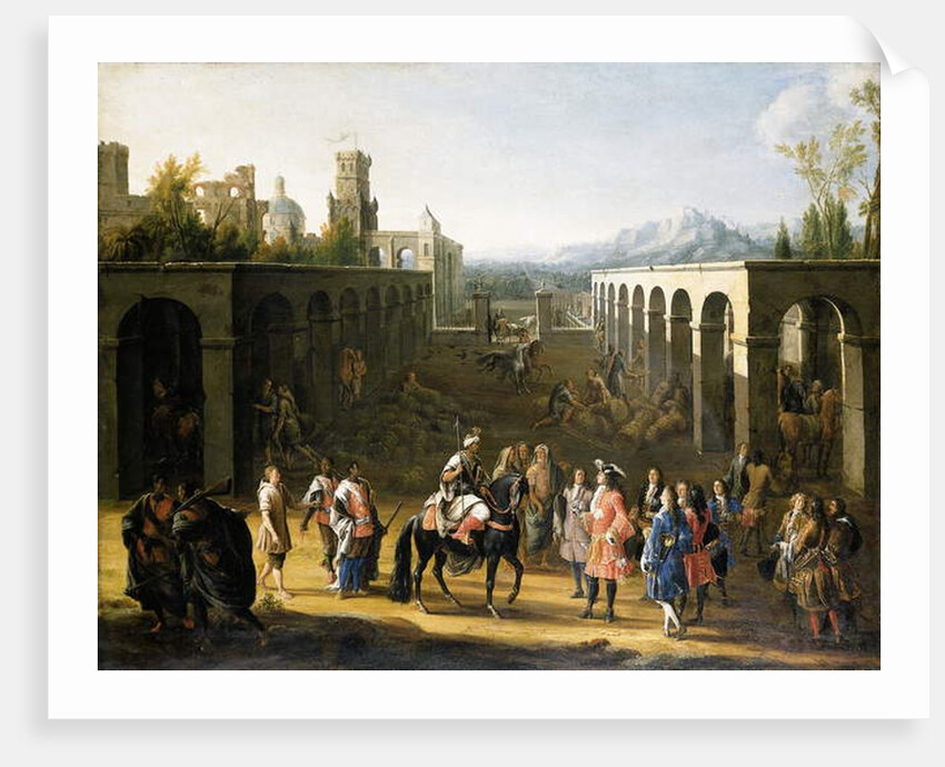 The reception of Francois Pidou de Saint Olon, Ambassador of King Louis XIV of France, by Sultan Moulay Ismael of Morocco on 19 June 1693 by Pierre-Denis Martin