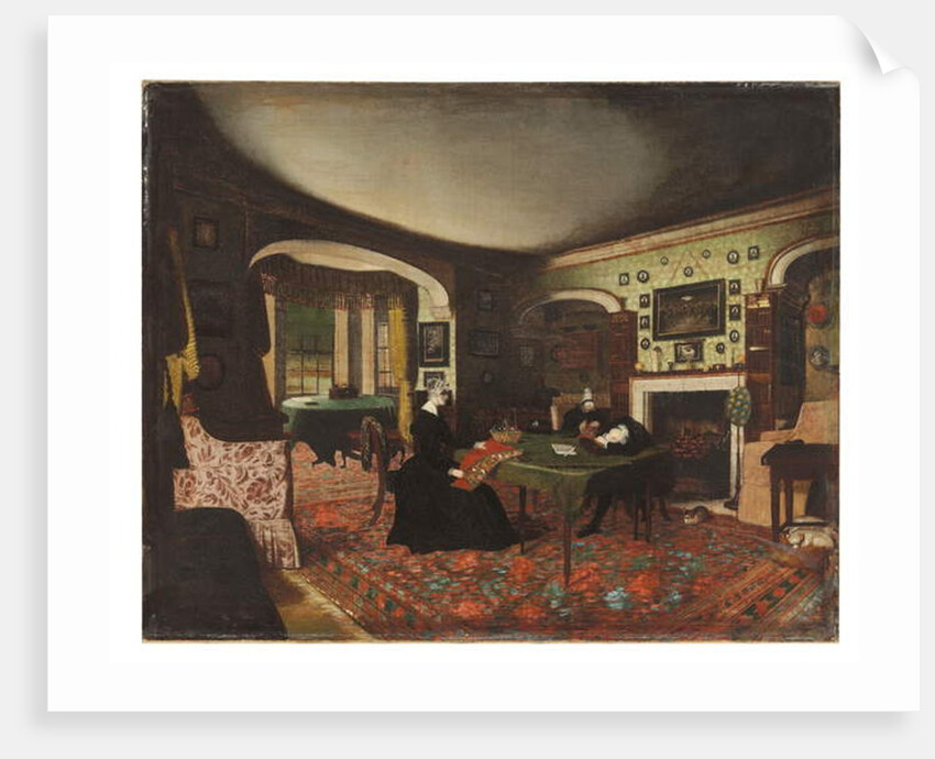 The Reverend Charles Crawley asleep while writing his sermon by Nathan Hughes