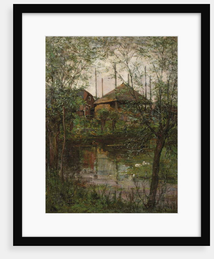 Haystack with willow trees, c.1897-98 by Piet Mondrian