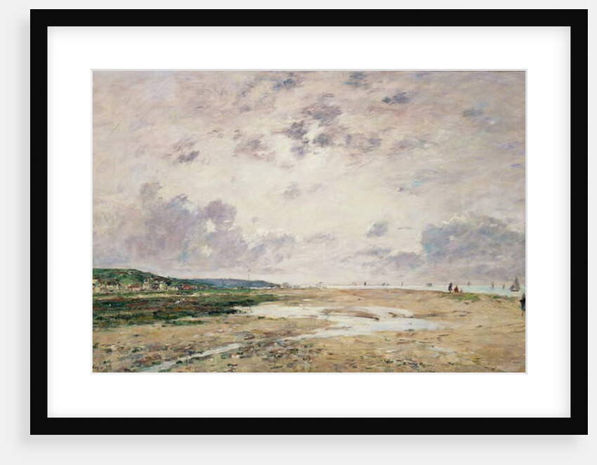 The Beach at Low Tide, Deauville by Eugene Louis Boudin