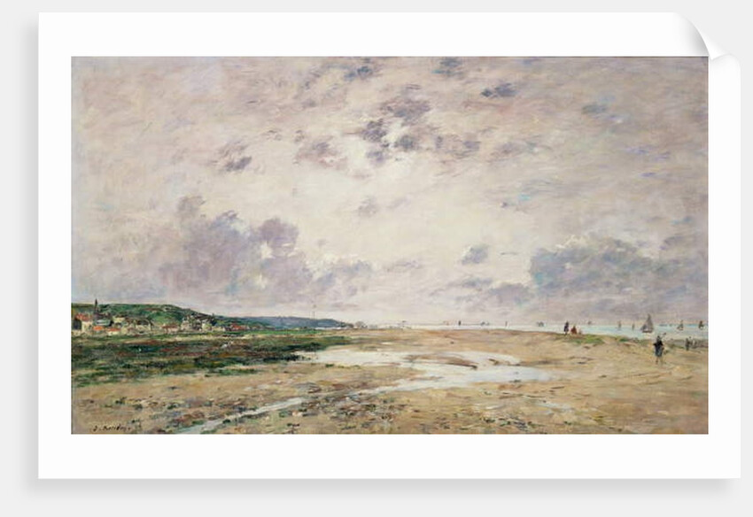 The Beach at Low Tide, Deauville by Eugene Louis Boudin