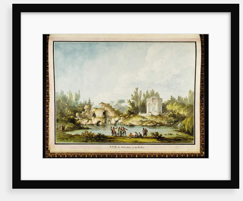 Vue du Belvédère et du Rocher, from Recueil des plans du Petit Trianon by Richard Mique, 1781 by Claude Louis Chatelet