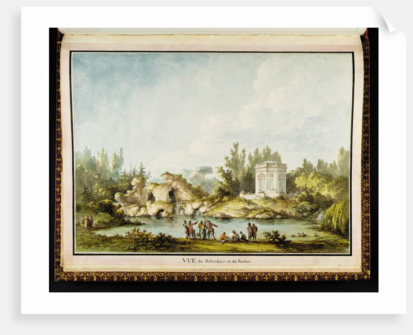 Vue du Belvédère et du Rocher, from Recueil des plans du Petit Trianon by Richard Mique, 1781 by Claude Louis Chatelet