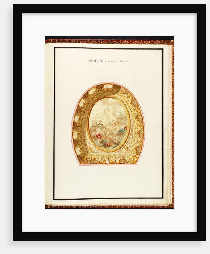 Plafond de la salle de spectacle, from Recueil des plans du Petit Trianon by Richard Mique, 1781 by Richard Mique