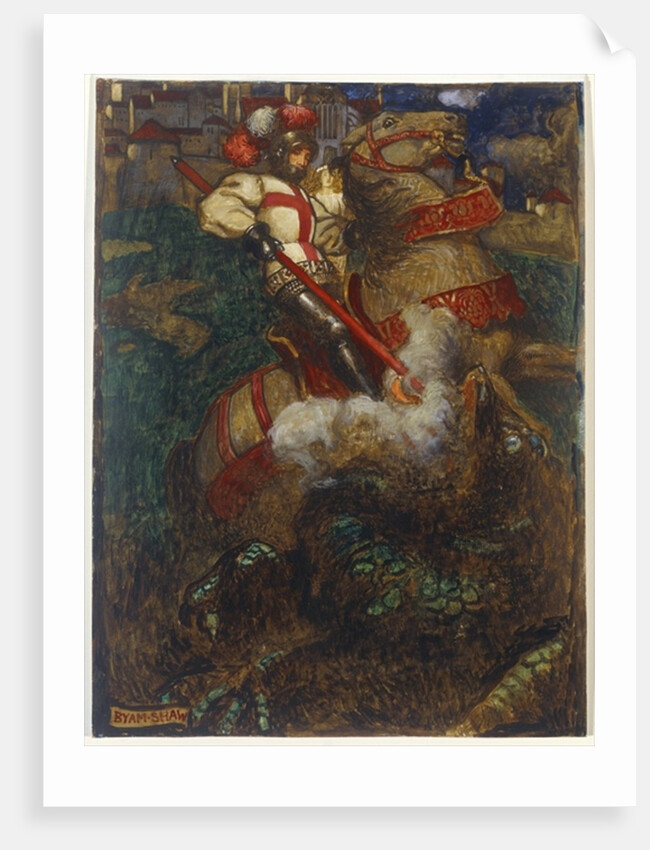 St. George slaying the dragon, 1908 by John Byam Liston Shaw