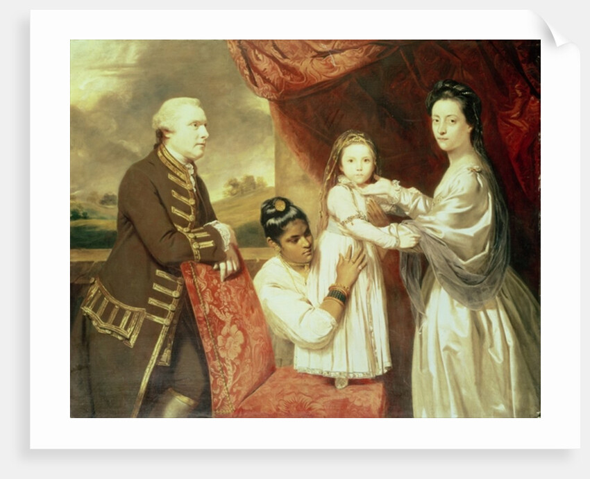 Tysoe Saul Hancock, his wife Philadelphia, their daughter Elizabeth and their Indian maid Clarinda, c.1763–5 by Joshua Reynolds