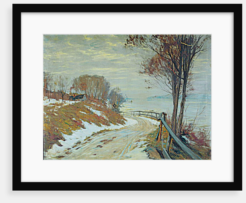 Road through a snowy landscape by Hal Robinson