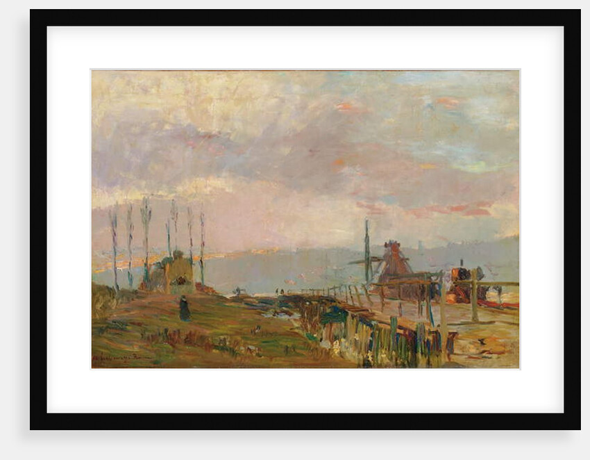 Le pont rustique pres de Rouen by Albert-Charles Lebourg