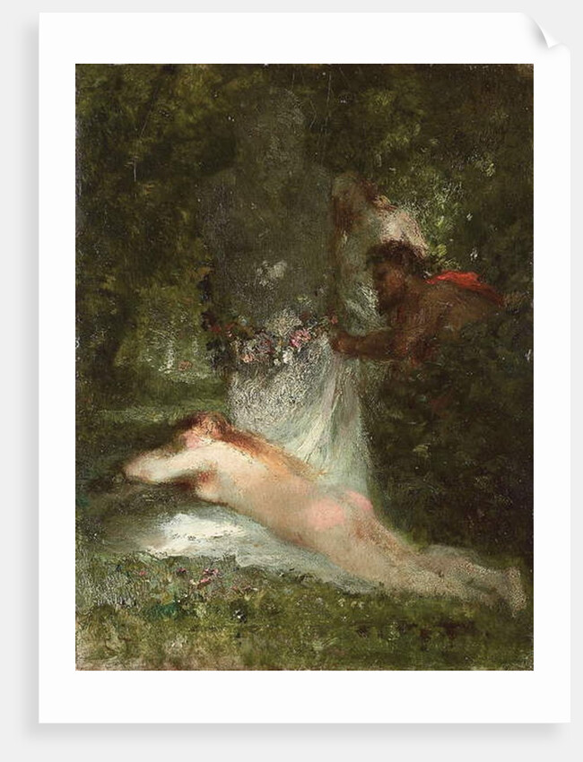 Le sommeil de la nymphe by Constant-Emile Troyon