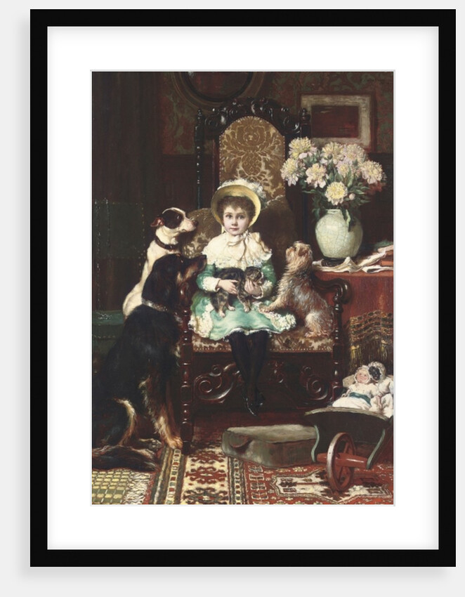 Doddy and her pets, 1883 by Charles Trevor Garland
