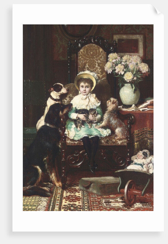 Doddy and her pets, 1883 by Charles Trevor Garland