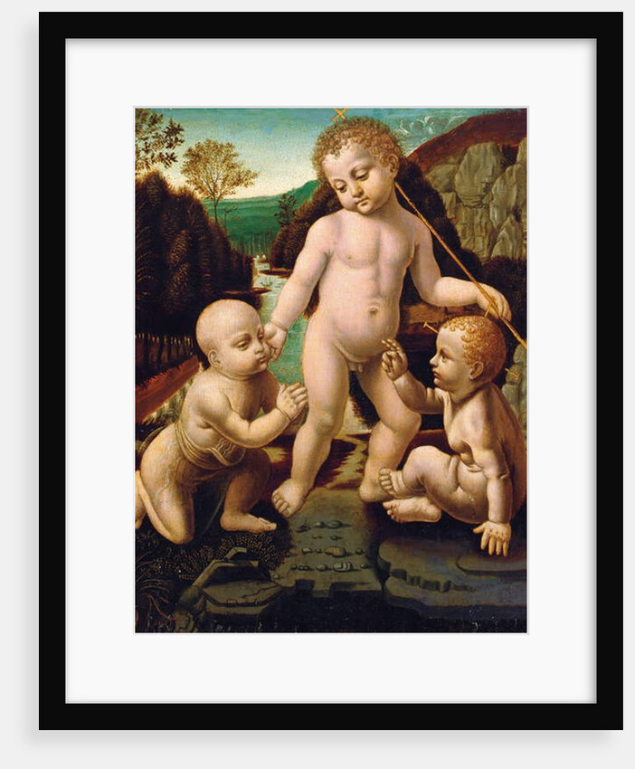 The Christ Child with the Infant Saint John the Baptist with an unidentified male child by Leonardo da Vinci