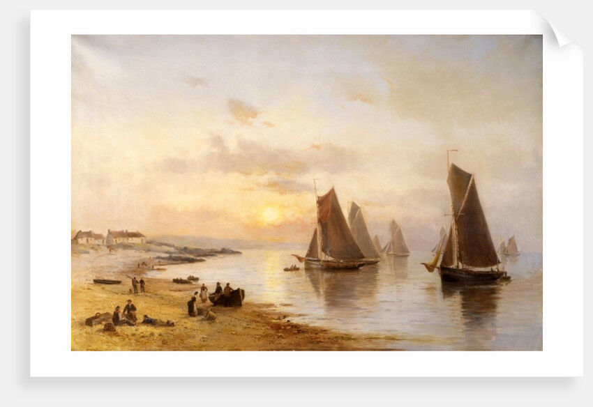 When the Boats Come Home, Skerries Beach, Evening, 1889 by Alexander Williams