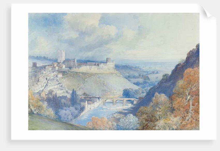 Richmond Castle and Town, Yorkshire by William Callow