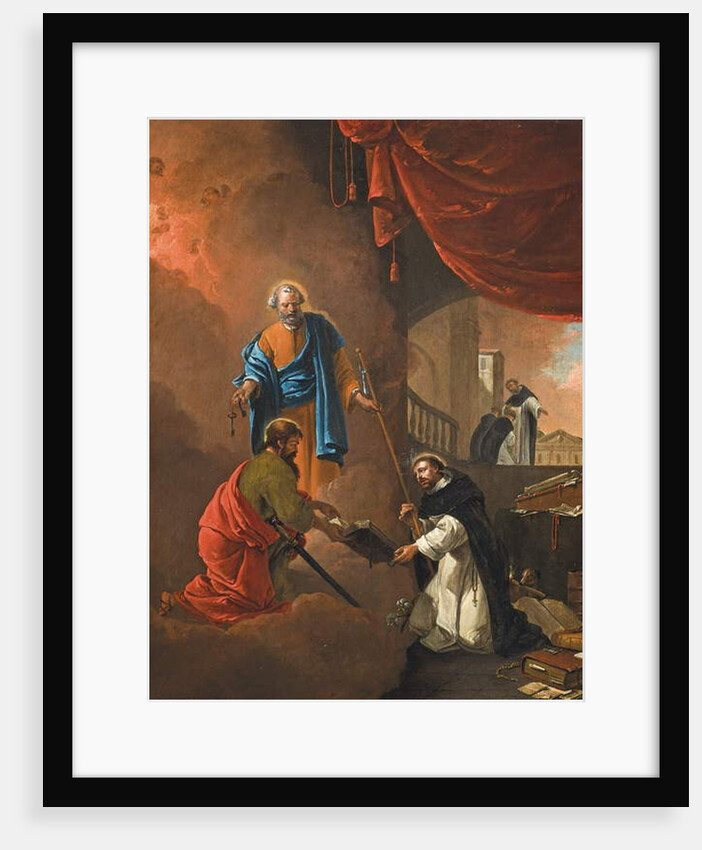 The Vision of Saint Dominic, with Saint Dominic blessing two missionary friars beyond by Thomas Wyck