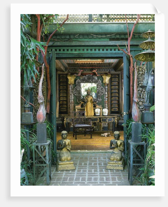 Pair of Thai roof ornaments by School Thai