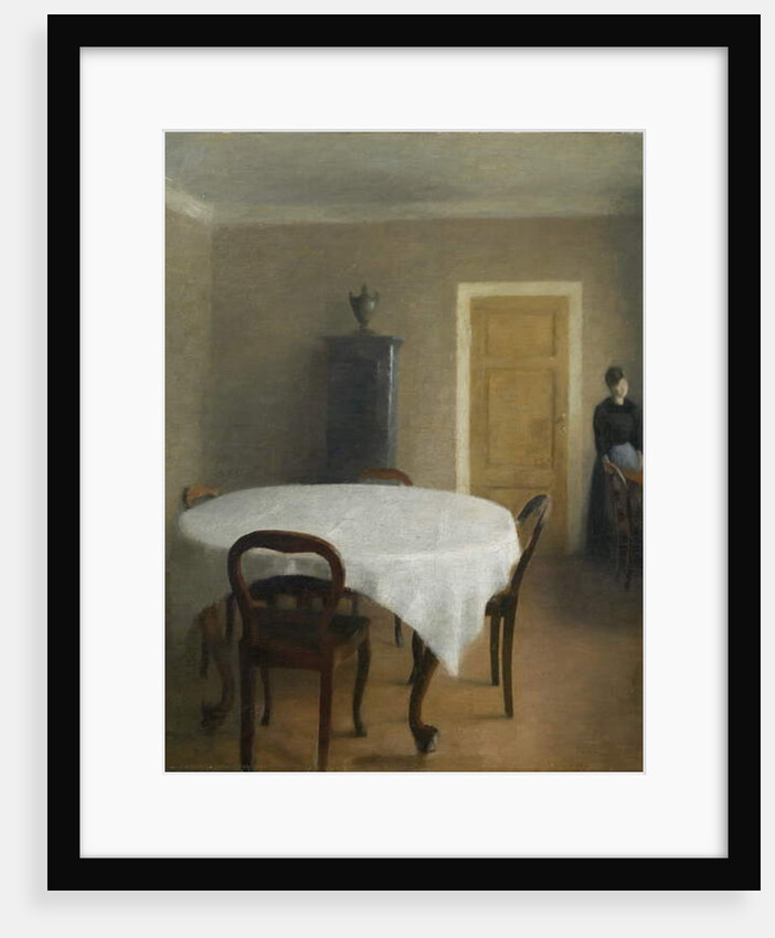 Interior, the Dining Room in Hammershøi's Childhood Home, Frederiksberg Allé, 1891 by Vilhelm Hammershoi