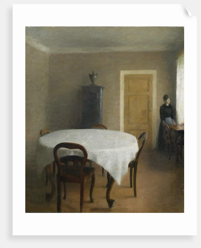 Interior, the Dining Room in Hammershøi's Childhood Home, Frederiksberg Allé, 1891 by Vilhelm Hammershoi