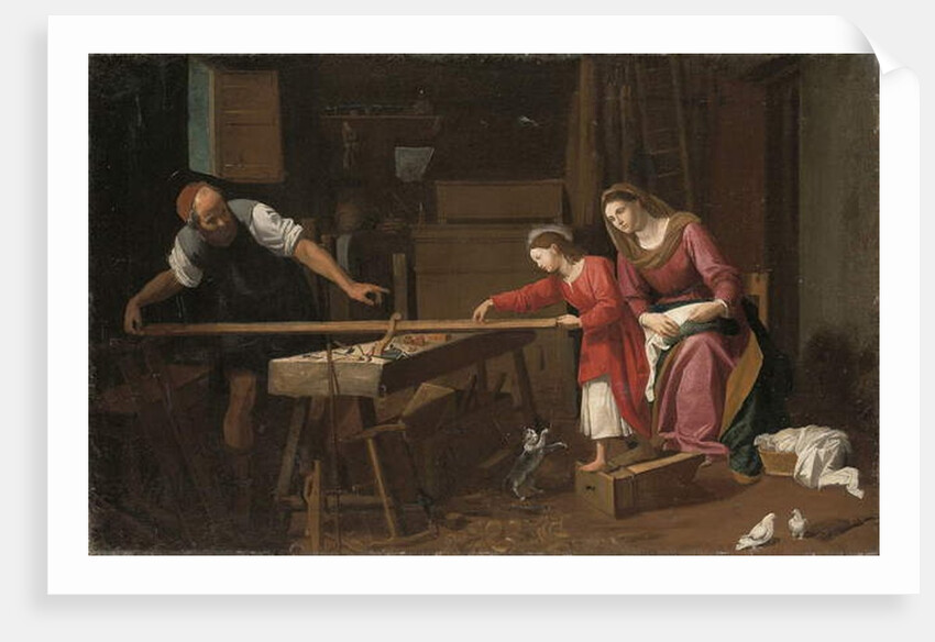 The Holy Family in the carpenter's shop by Jean Tassel