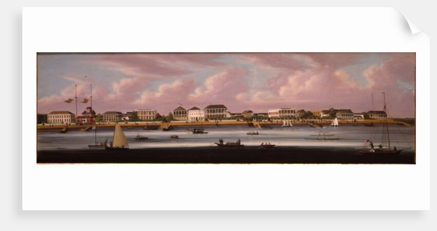 The Shanghai Regatta with a View of the Bund, c.1850 by School Chinese