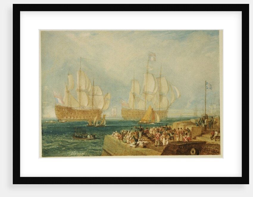 Plymouth Harbour: Towing in French Prizes by Joseph Mallord William Turner