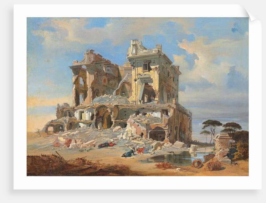 The Battle of the Casino dei Quattro Venti during the Siege of Rome, 1849 by Carl Friedrich Heinrich Werner