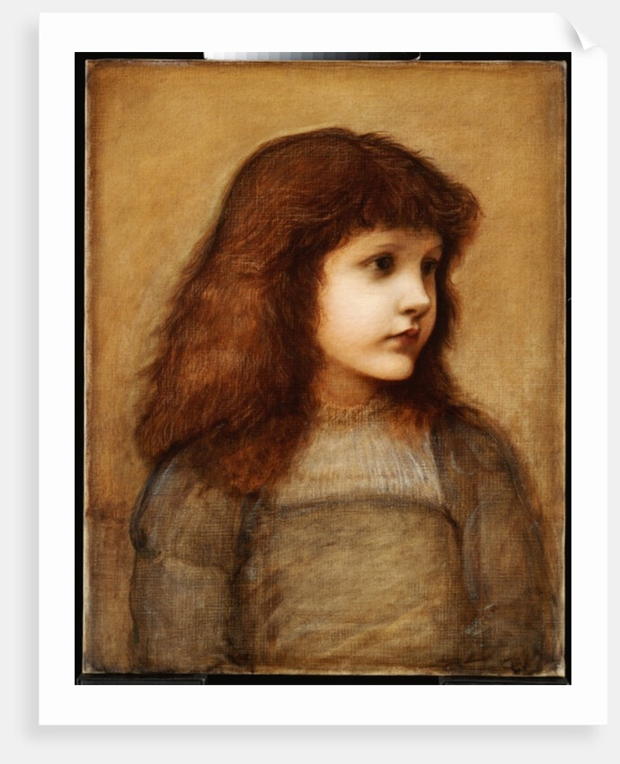 Portrait of Gertie Lewis, half length, 1879-80 by Edward Coley Burne-Jones