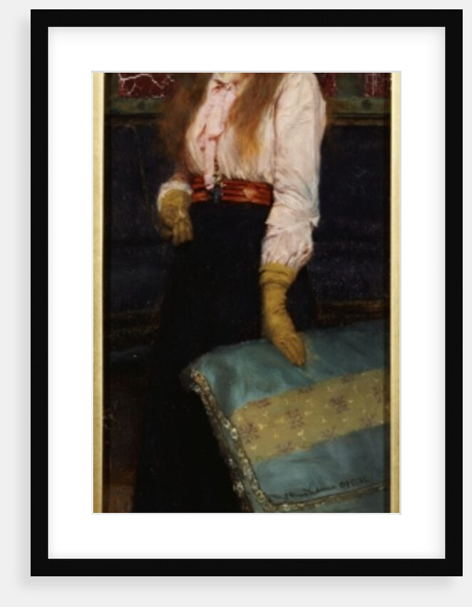 Portrait of Miss MacWirter, small full length in an interior, 1888 by Lawrence Alma-Tadema