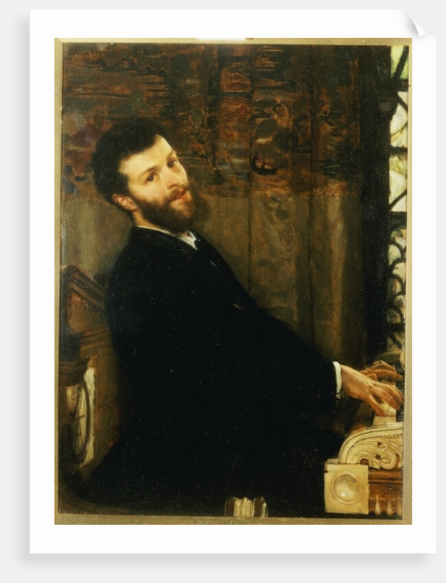 Portrait of the singer George Henschel playing Alma-Tadema's piano, Townshend House, 1879 by Lawrence Alma-Tadema