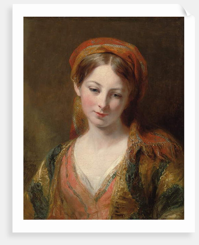 Portrait of a young girl, thought to be Henrietta Carpenter by Margaret Sarah Carpenter