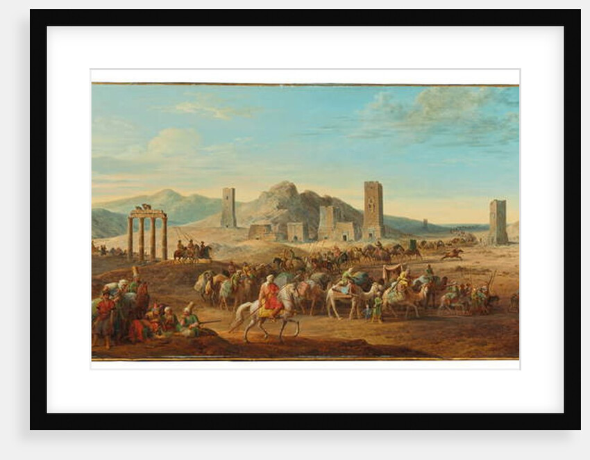 Two Caravans at the Entrance to the Valley Leading to Palmyra by Jean-Baptiste Hilair