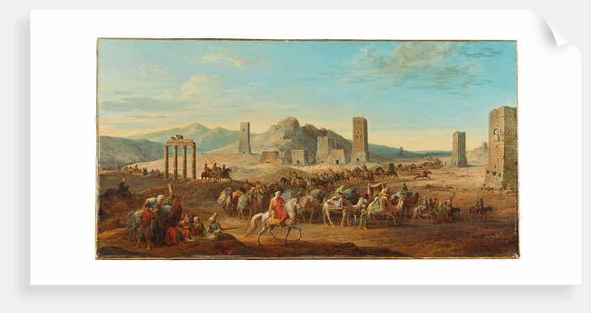 Two Caravans at the Entrance to the Valley Leading to Palmyra by Jean-Baptiste Hilair