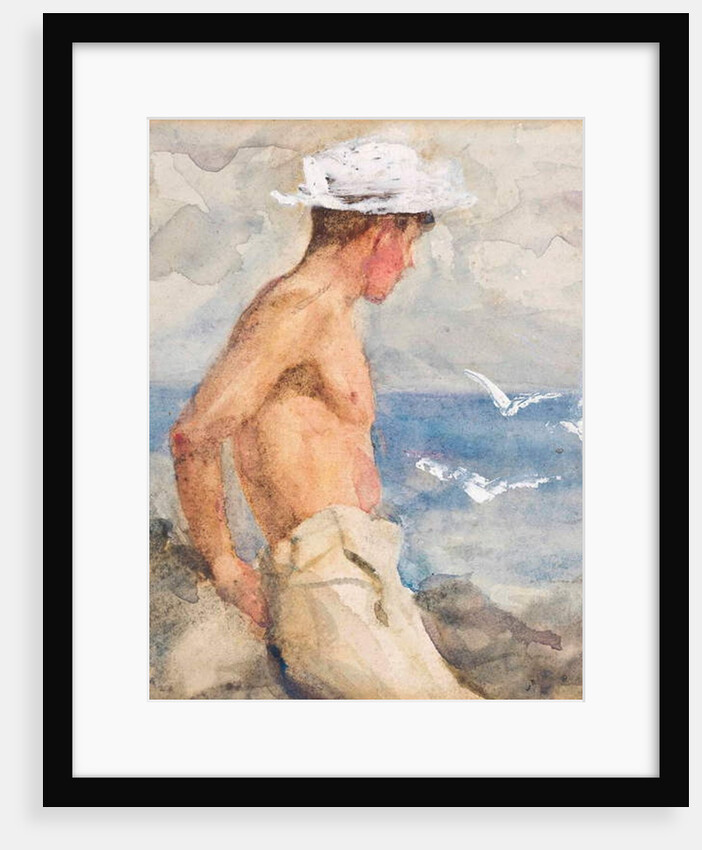Study of a young man looking out to sea by Henry Scott Tuke