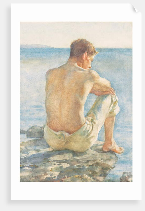 Watching the sea by Henry Scott Tuke