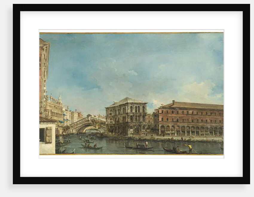 Venice: the Rialto Bridge with the Palazzo dei Camerlenghi by Francesco Guardi