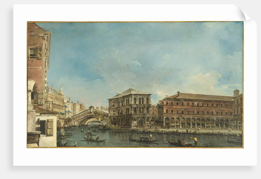 Venice: the Rialto Bridge with the Palazzo dei Camerlenghi by Francesco Guardi