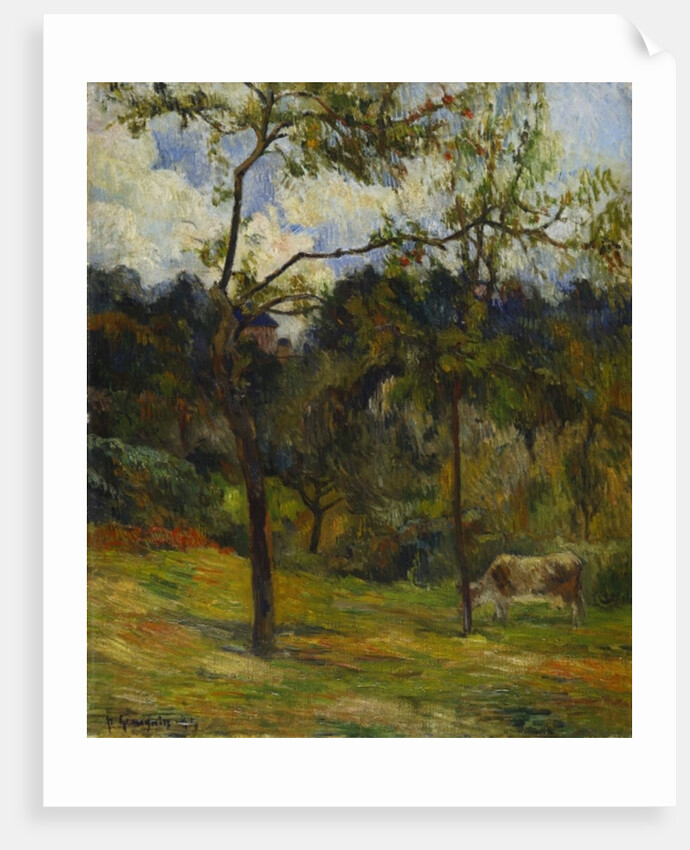 Normandy Landscape: Cow in a Meadow, 1884 by Paul Gauguin