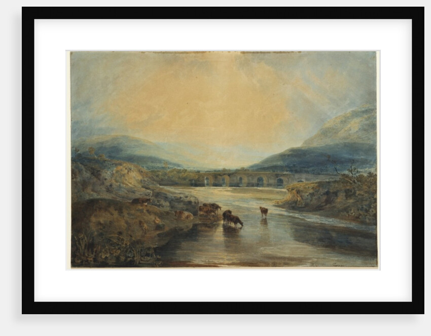 Abergavenny Bridge, Monmouthshire: Clearing Up After a Showery Day by Joseph Mallord William Turner