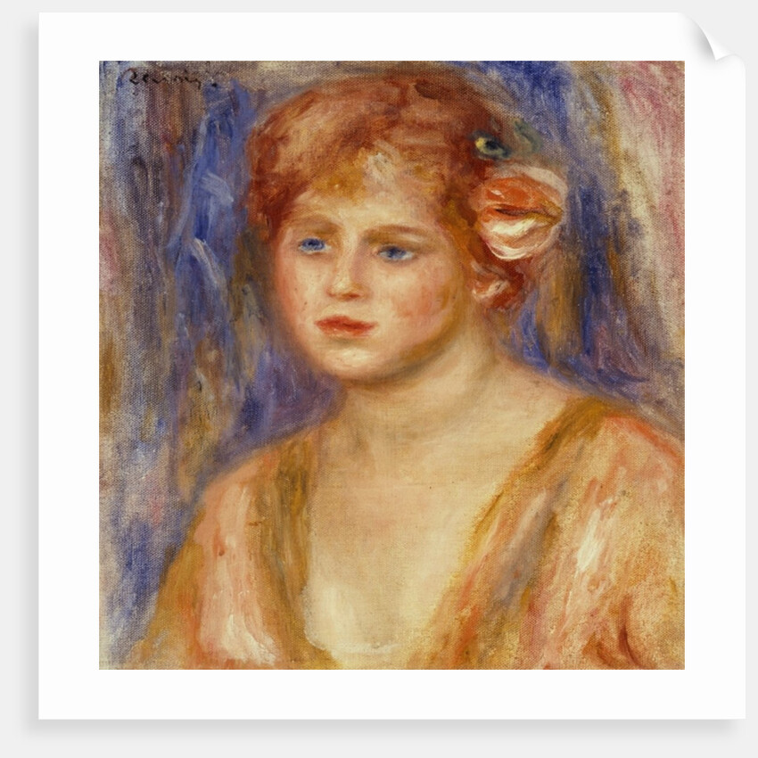 Portrait of a young girl by Pierre Auguste Renoir