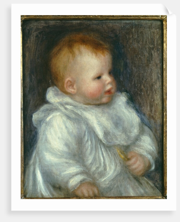 Portrait of Coco Against a Blue Background by Pierre Auguste Renoir