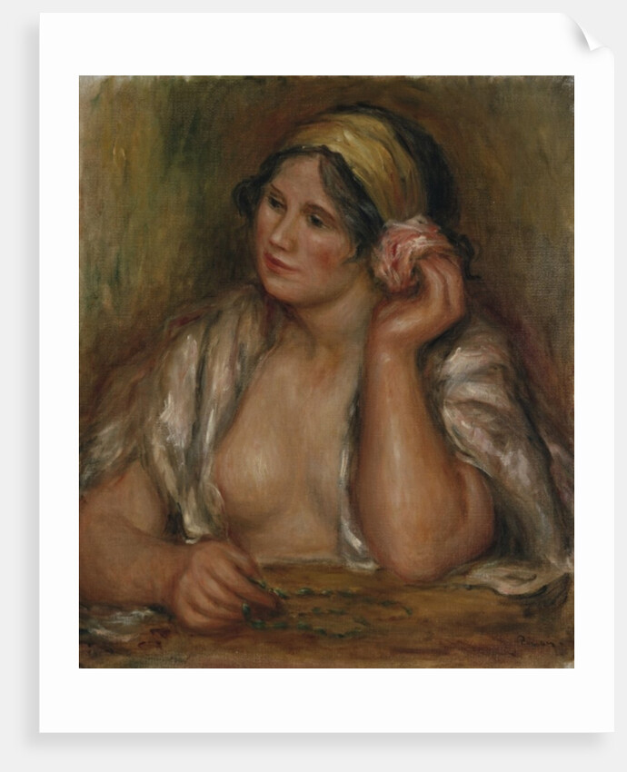 Gabrielle with Green Necklace, c.1905 by Pierre Auguste Renoir