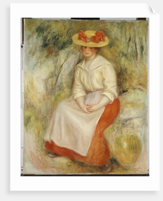 Gabrielle in a Straw Hat, 1900 by Pierre Auguste Renoir