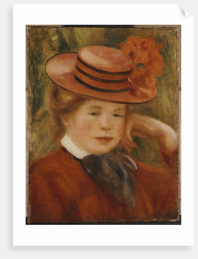 A Young Girl with a Red Hat, 1899 by Pierre Auguste Renoir