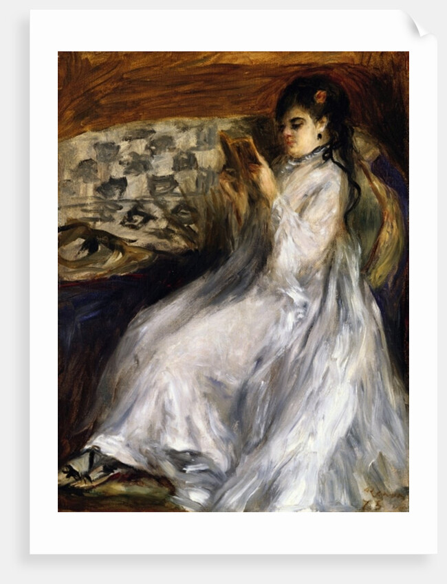 Woman in White Reading, 1873 by Pierre Auguste Renoir