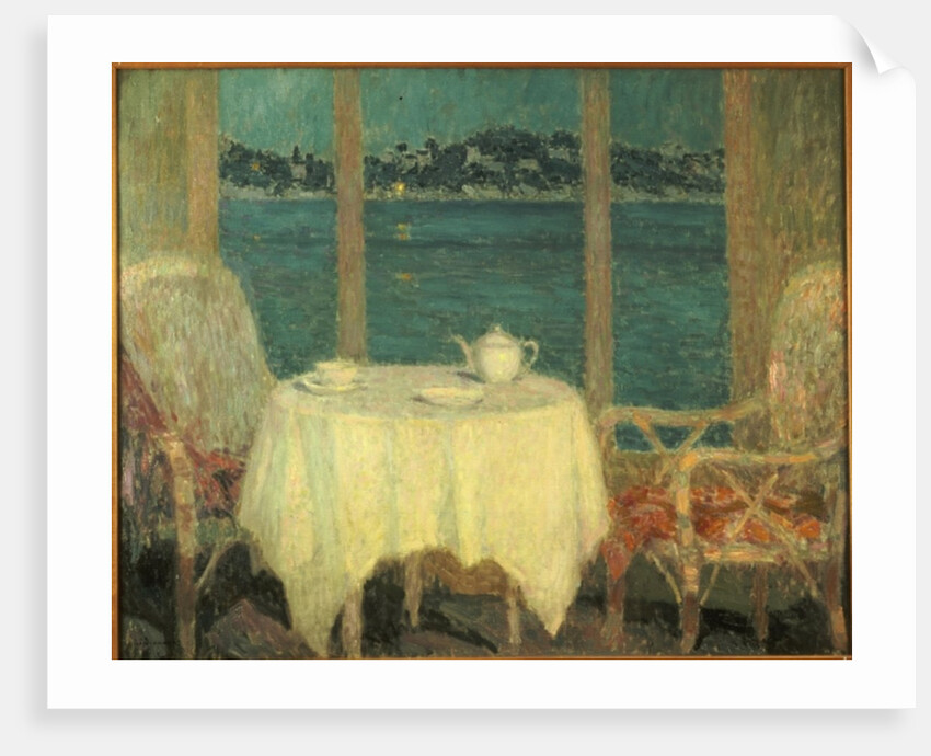 The Terrace in Front of the Bay of St. Tropez, 1929 by Henri Eugene Augustin Le Sidaner