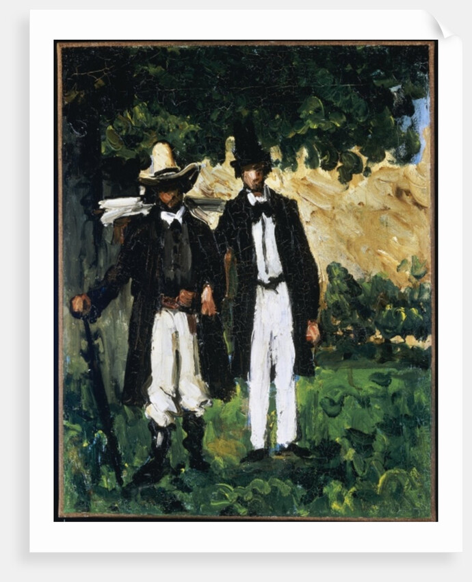Marion and Valabregue Posing for a Picture, 1866 by Paul Cezanne