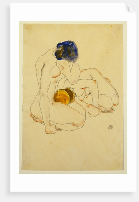 Two Friends, 1912 by Egon Schiele
