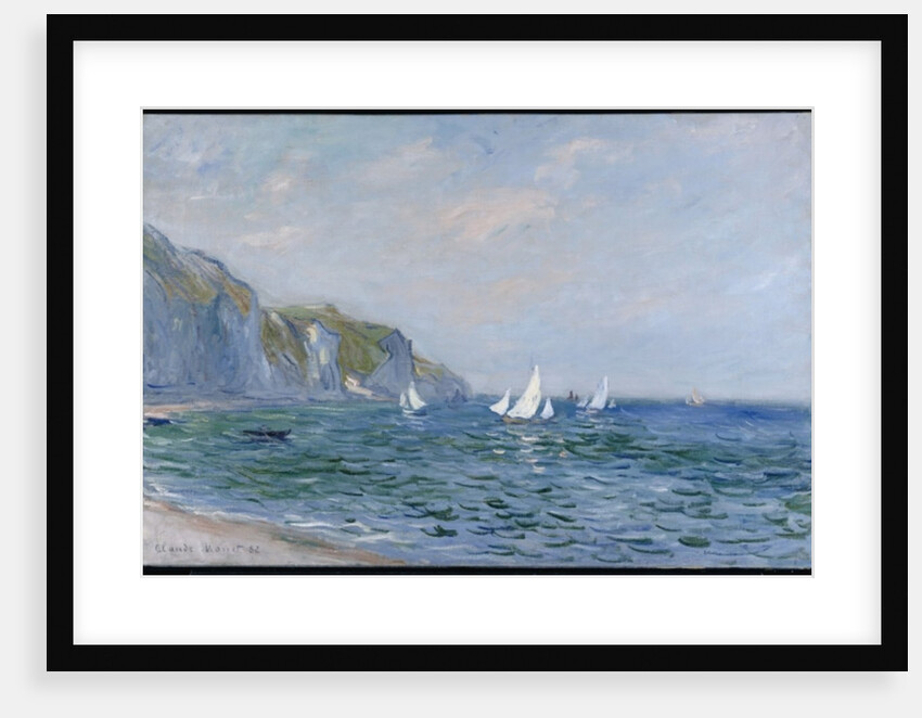Cliffs and Sailboats at Pourville by Claude Monet