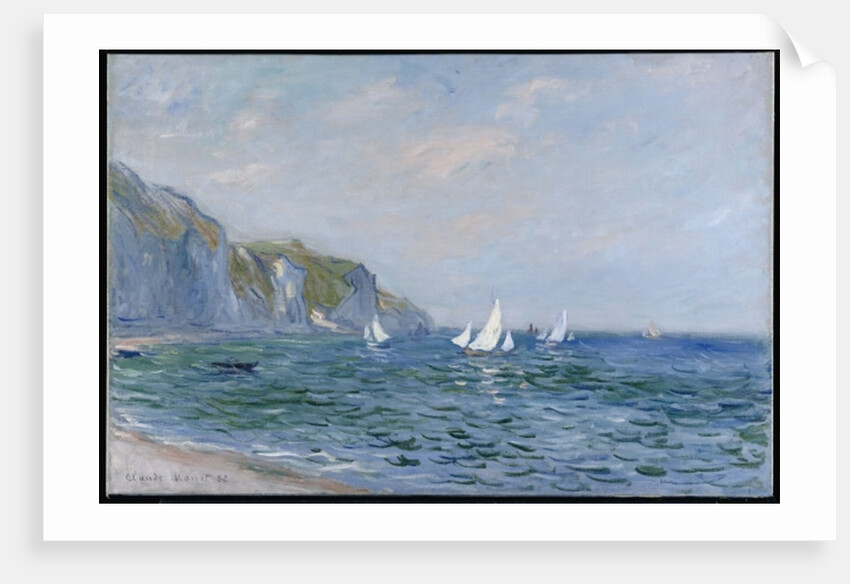 Cliffs and Sailboats at Pourville by Claude Monet